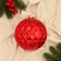 Ball plastic d-15 cm "vintage" faces, red