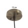 Lamp "Lord" 1x40W E27 bronze/black 12x12x34 (134) cm