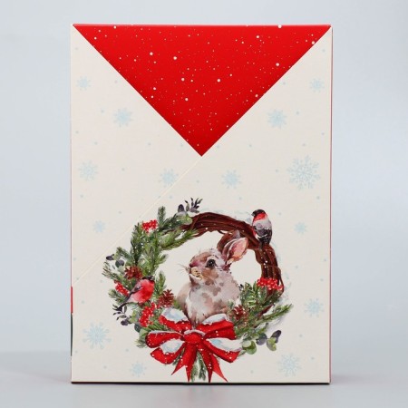 Folding box "New Year's watercolor", 21x 15 x 5 cm, New Year-3
