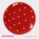 Plate ceramic dessert shade "red peas", d = 19 cm, red color