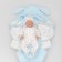 Set for discharge Demi-season Kinderlitto "Rabbit", 5 items, height 50-56 cm, blue color
