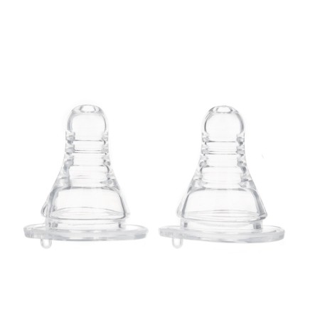 Set of silicone nipple on a bottle, 2 pcs., Antikolik., From 6 months, fast stream-7
