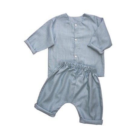 Summer set for the boy "Lenon", height 74, blue color-2
