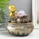 Herberry fountain with backlight "Little Buddha with a bag" 16x16x18 cm