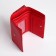 Women's wallet on the button, red color