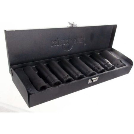A set of end heads "Service key" 77401, shock, deep, 8 pcs, 12-30mm