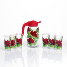 Set for the Krasnaya Rose juice art painting, 6 glasses 1250/200 ml