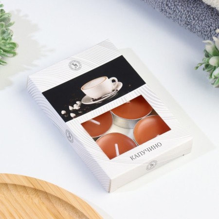 A set of tea candles flavored "cappuccino" in a gift box, 6 pcs-4