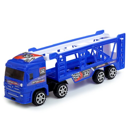 Inertial "Avtobos" truck, with 4 machines, blue color-1