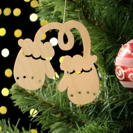 Toy on the tree "Mittens" 8x9 cm-1