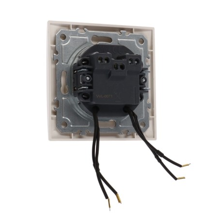 Tot Elegant switch, 10 a, 2 cl., With backlight, hidden, white-3