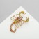 Brooch "Scorpio" with a movable tail, colored in gold