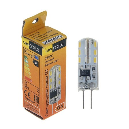 LED LED Ecola Corn Micro, G4, 1.5 W, 2800 K, 320 °, 35x10 mm