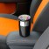 Torso car ashtray with backlight, skull, black