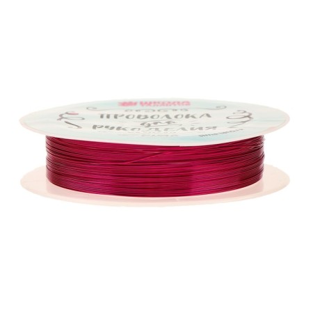 Wire for beadwork, diameter: 0.3 mm, length: 10 m, fuchsia color-1