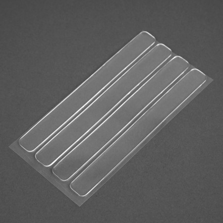 Protective overlays for the body of the car, 15 × 1.5 cm, transparent, set 4 pcs