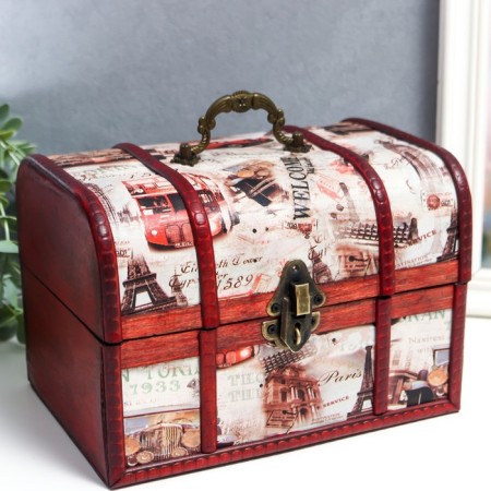 Casket wood chest "Nightingale" 15x20x15 cm