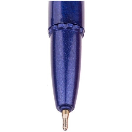 Ballic handle 0.7 mm, metallic, blue ink-1