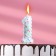 Candle in the cake "Air", number 1, 5.5 cm, white