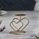 Valentine 3 candlestick for one candle, 10x10.7 cm, gold