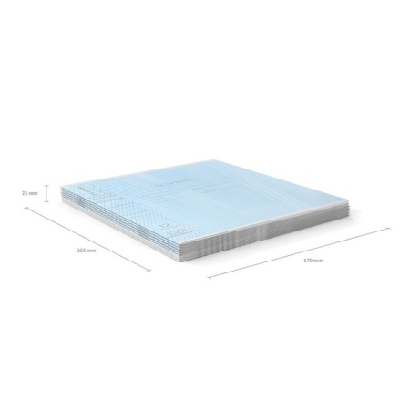 Notebook 12 sheets frequent oblique in the Erichkrause line "Coverpro classics", with a plastic cover, 5v, mix-10