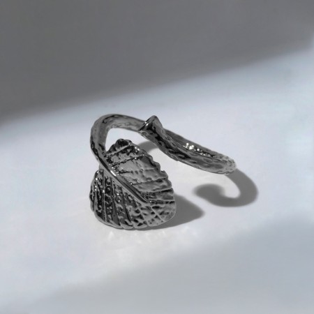 Ring "Liszt" spiral, color silver, dimensionless-2