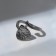 Ring "Liszt" spiral, color silver, dimensionless