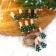 Decorative clothespins with a rope for the suspension "Christmas trees" set 10 pcs., 1.5 × 12 × 14 cm