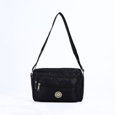 Bag Cross-Bodi with a zipper, black color