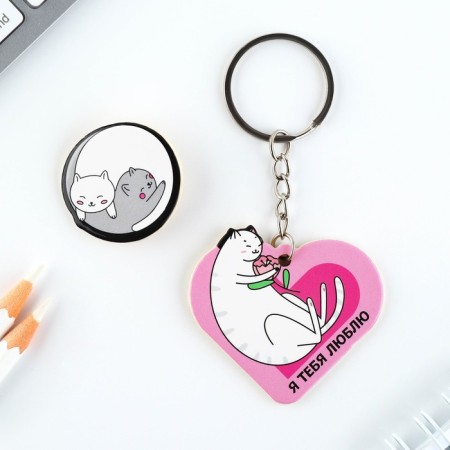 Gift set of "My soul mate", icon + keychain, 6.8 x 10.5 cm.-1