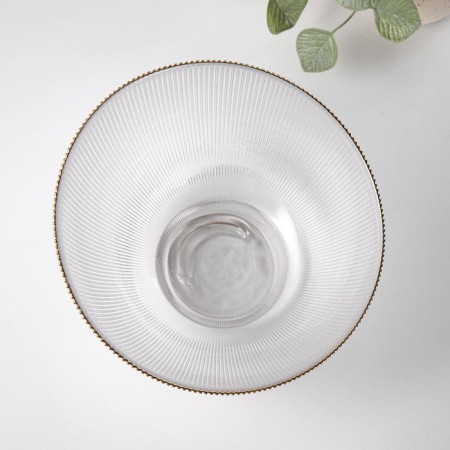 Glass salad "Orion", 1.7 l, d = 22 cm, the color is transparent-2