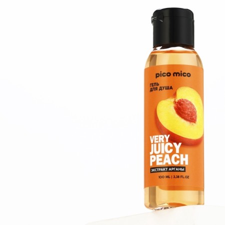 Shower gel with argan extract Very Juicy Peach, 100 ml, peach aroma, Pico Mico-4