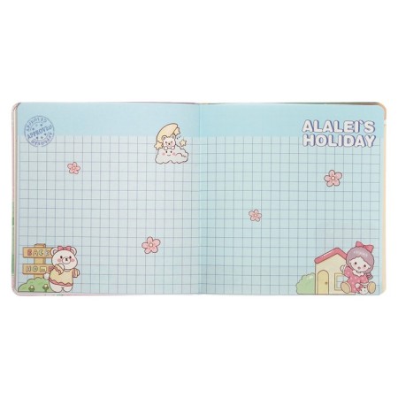 Gift notebook, A6, 132 sheets, color block, with a stream on a magnet, PVC cover, "anime", mix-6