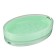 Axentia Graz soap dish made of plastic, volume effect, pastel-green, 13.5x2x9.5 cm