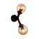 Wall lamp EVOLUCE. Sle109401-01. Raquel. 2x60 watts, E27, 13x41 cm, black color, dark tree