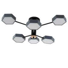 Chandelier 1318/6GR LED 144W 3000-6000K gray 71x65x25 cm Bayerlux