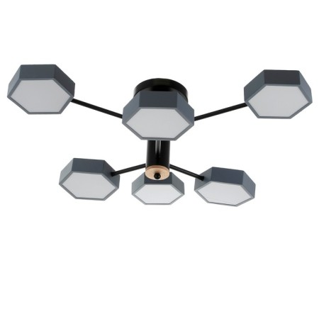 Chandelier 1318/6GR LED 144W 3000-6000K gray 71x65x25 cm Bayerlux