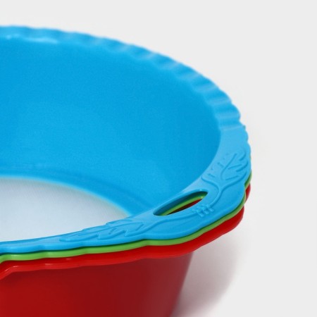 Plastic sieve, 25 × 22 × 7 cm, color mix-3