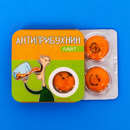 Chewing gum "Anti-Pribukhnin" with an orange taste, 14 g