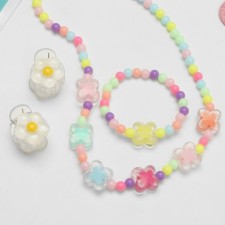 The kit of children's “chosen” 4 items: 2 hairpins, beads, bracelet, butterflies, colored