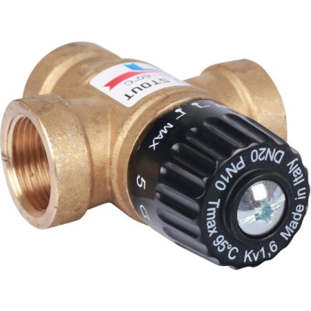 Mixing valve Stout SVM-0110-166020, 3/4 ", internal thread, 35-60 ° C, KV 1.6-3