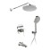 Shower system Esko set_7in1, built -in, tropical shower, shower set, pouring 200 mm