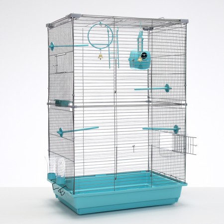 Birds Cage "Pigzon" No. 104-B, collapsible, 2 sections, 58 x 40 x 88 cm, turquoise-3