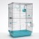 Birds Cage "Pigzon" No. 104-B, collapsible, 2 sections, 58 x 40 x 88 cm, turquoise