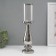 Ceramics candlestick, glass for 1 candle "Avanti" d = 8 cm silver 10x10x40.5 cm
