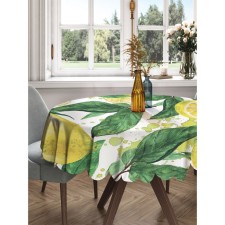 The tablecloth “Lemon tree”, round, Saten, d = 150 cm