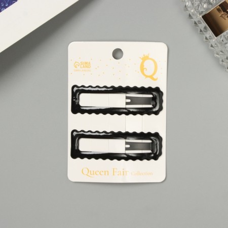 Invisible hair "Enico" (set 2 pcs) classic straight, 6.5 cm, black