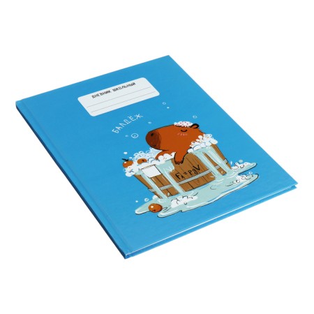 Diary for grades 5-11, 48 sheets of Kapibar Kapibarov, hard cover, glossy lamination, block 60 g/m2-1