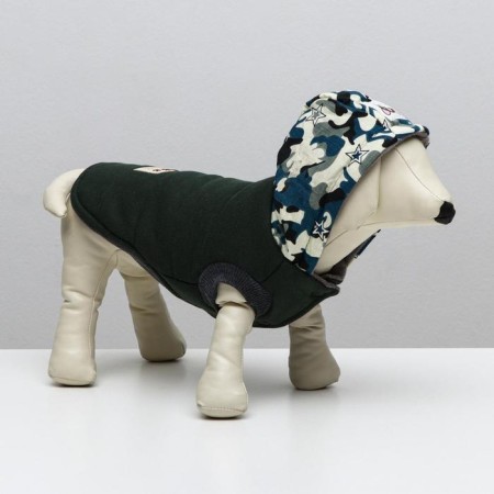Jacket for dogs, s (DS 20 cm, Osh 23 cm, OG 32 cm), dark green-1