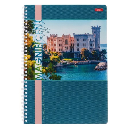 A4 notebook, 96 sheets in a cage on the crest are magnificent locks, covered cardboard, block 65g/m2, 4V mix-6